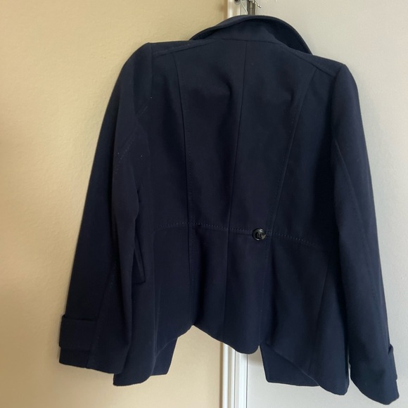 H&M Navy Blue Pea Coat - Picture 3 of 3